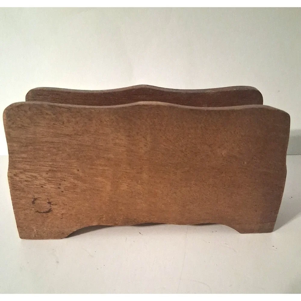 Vintage MCM Wooden Cat Eye Glasses Holder 